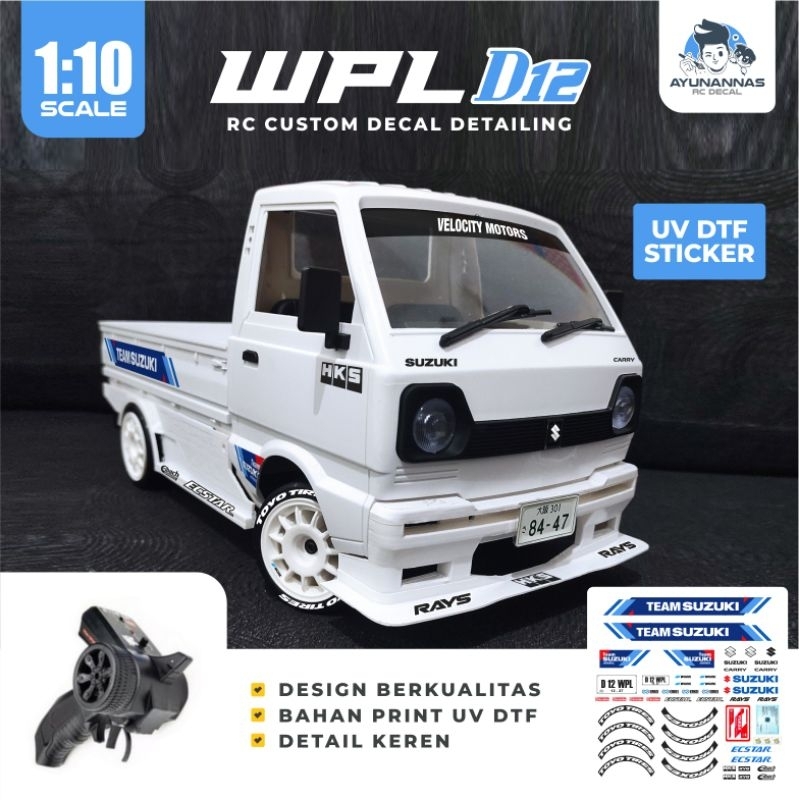 WPL D12 detailing RC Custom Stiker Decal
