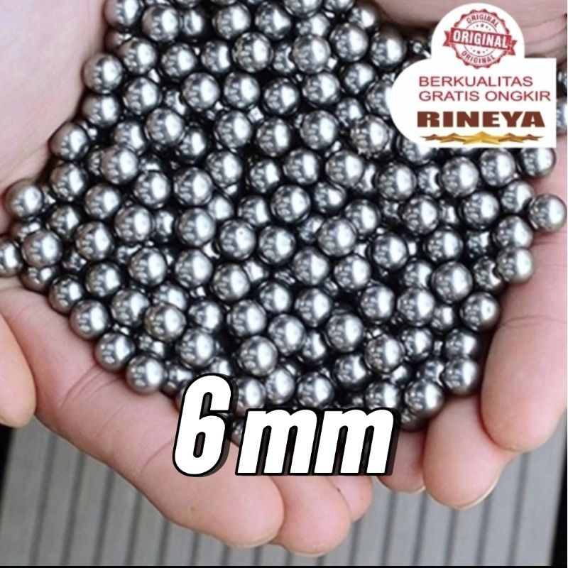 mainan peluru ketapel bola bearing sepeda 6mm steel balls 100 pcs 6 mm