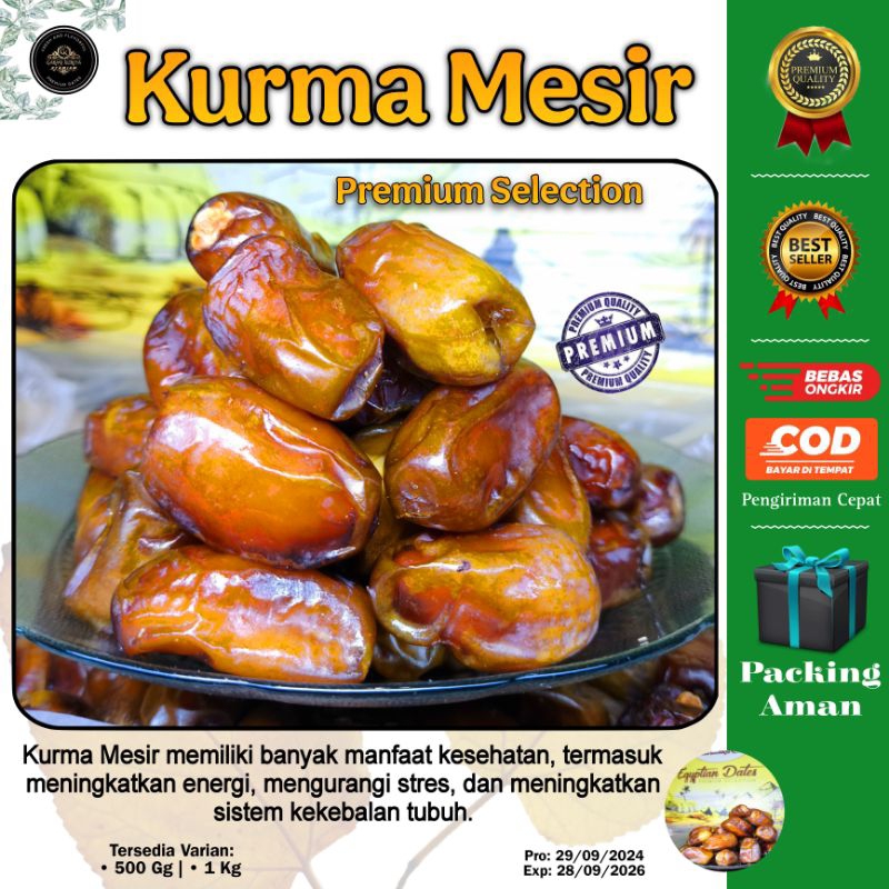 

KURMA MESIR PREMIUM Egyptian Dates / Camilan Kurma Mesir / Kurma Golden Valley / Egyptian Dates