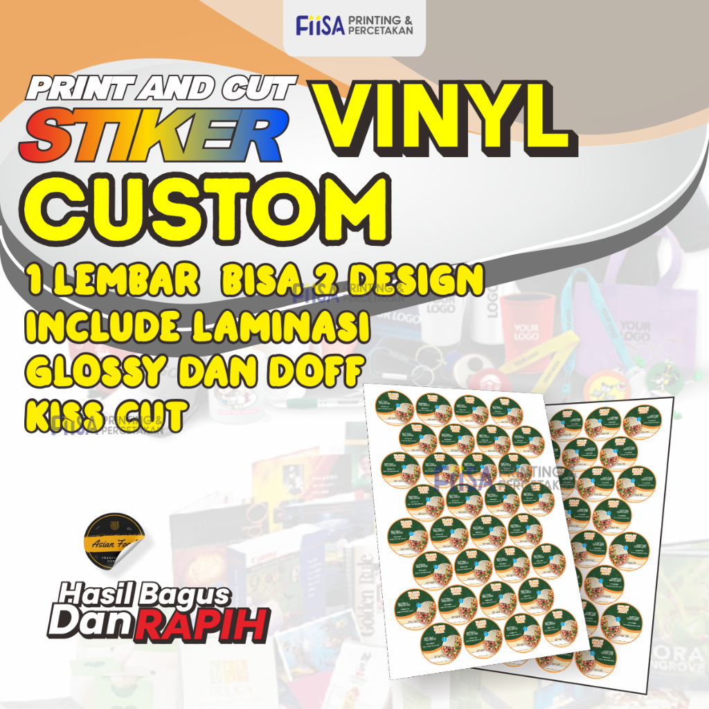 

Print Stiker | Cetak Stiker | Custom | Setengah Tembus | Kiss Cut | Vinyl