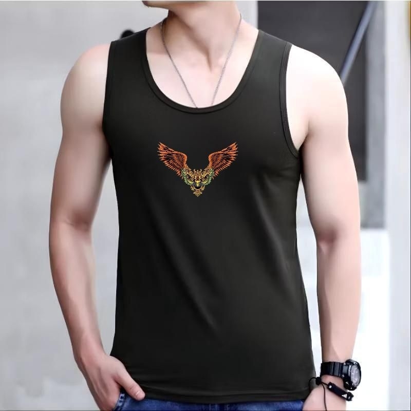 kaos singlet pria dewasa motif kelelawar batik