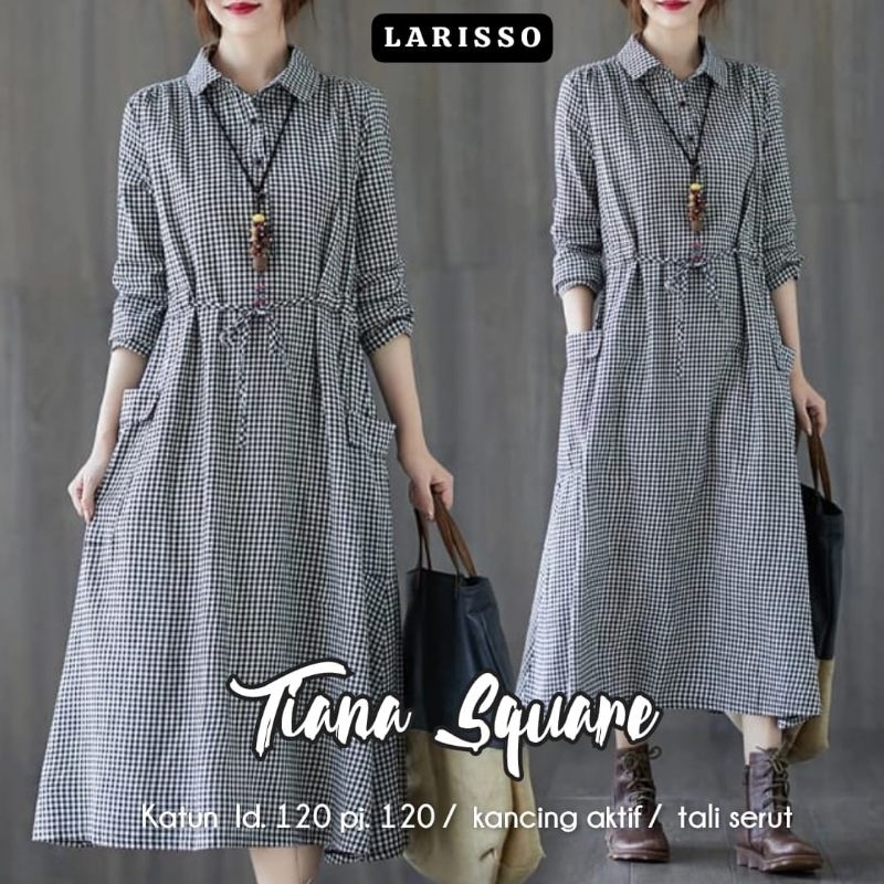 Dress Midi Jumbo Katun Wanita Terbaru LD 120 RUBBY