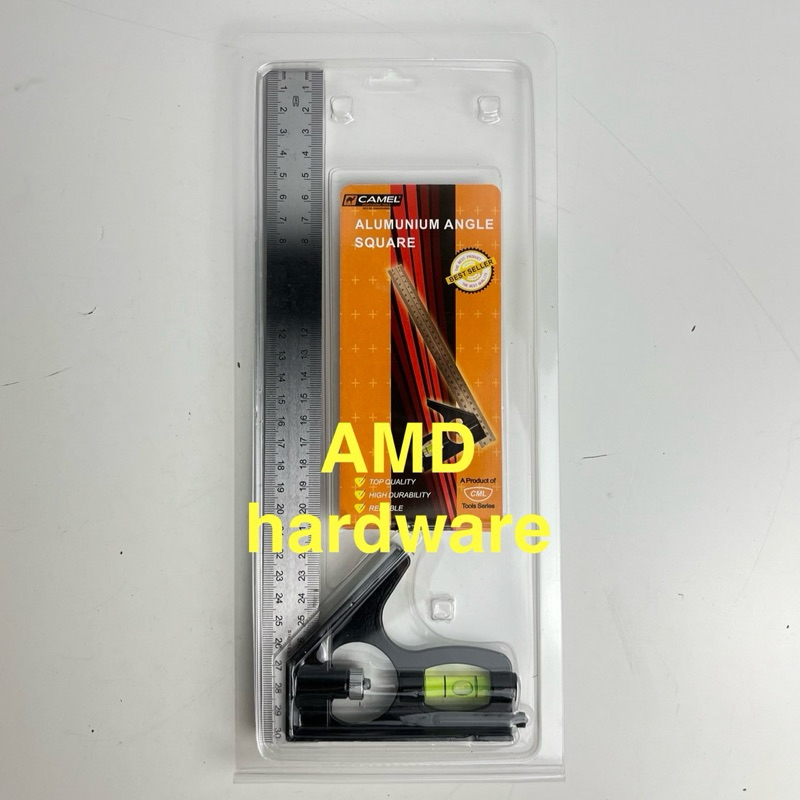 

YEN Penggaris Siku Tukang / Combination Try Square Stainless Steel 12" Inchi 30 cm Kombinasi Wateass