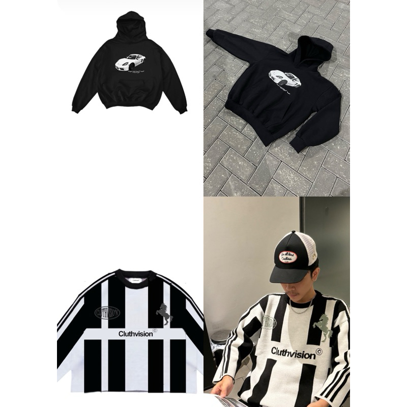 CLUTHVISION COLLECTION HOODIE NEED MONEY FOR PORCHE AND KNITWEAR LUCKY NUMBER