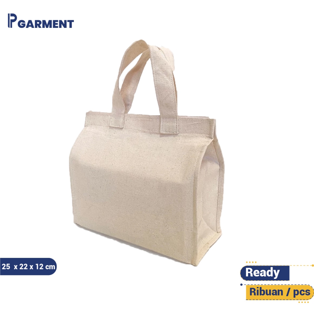 

Tas Hampers Jinjing Kanvas Natural - Medium & Elegan untuk Bekal dan Hadiah