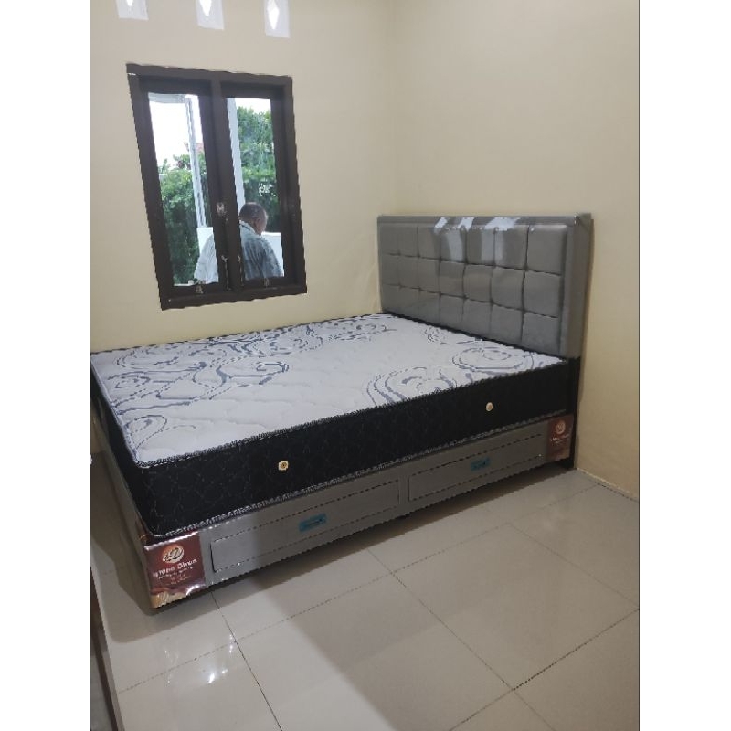 SET DIVAN SANDARAN /DIPAN SANDARAN/TEMPAT TIDUR SANDARAN +SPRINGBED CENTRAL DELUXE