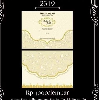 Undangan ERBA 2319 ECER & GROSIR KOSONGAN TANPA PLASTIK OPP