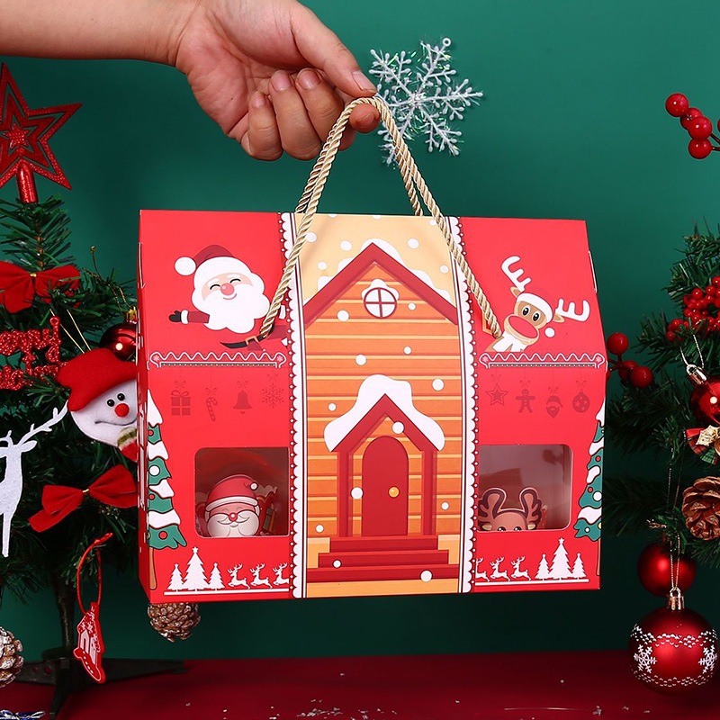 

[BOX RUMAH TENTENG KUNING NATAL] MINIMAL BELI 5 PCS!!! Box Dus Kotak Karton Tenteng / Dus Hampers Souvenir Natal, X Mas, Christmas tempat Packaging Cookies Nastar Kue Kering Snack Roti Goodie Bag Hampers Natal / X-Mas Christmas Box Gift / Kotak kue Natal