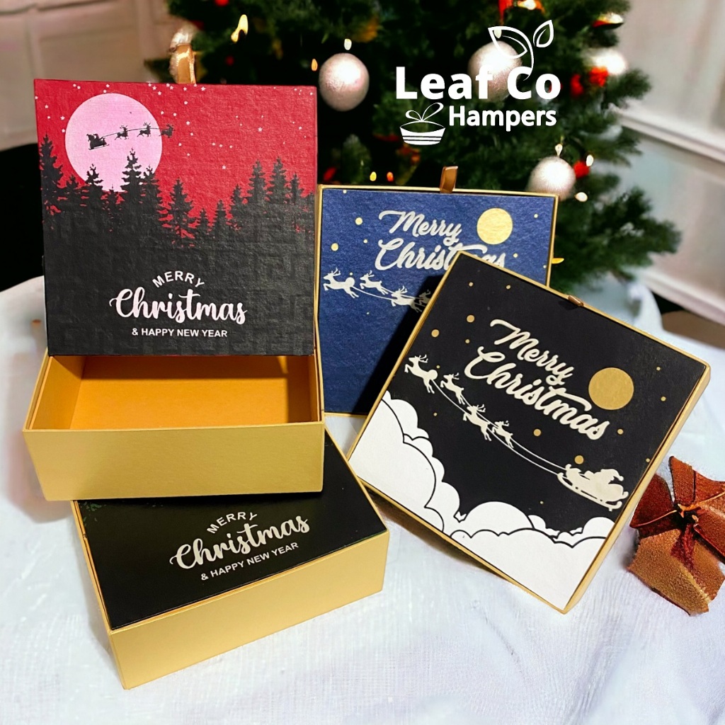 

Leaf Co - Hard Box Premium Edisi Natal Glow In The Dark Tempat Penyimpan Bentuk Kotak 2 Ukuran Box Hampers Natal dan Tahun Baru