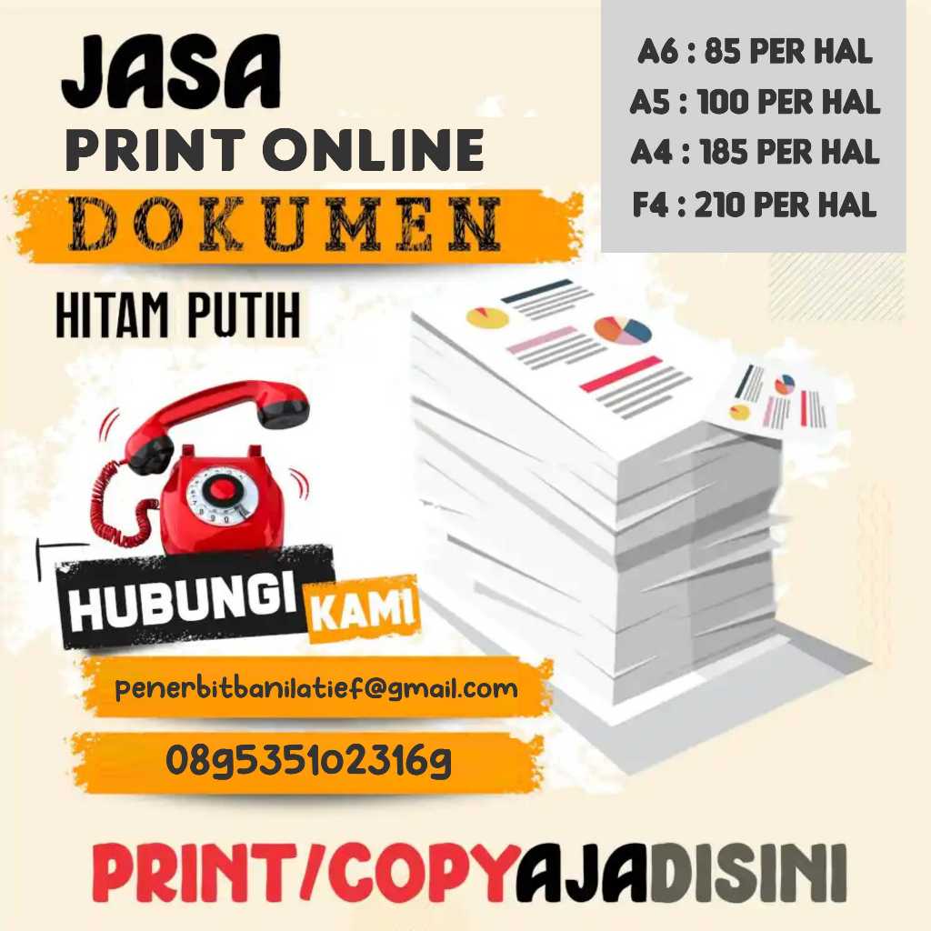 

Print Hitam Putih Ukuran A4, 75 gram