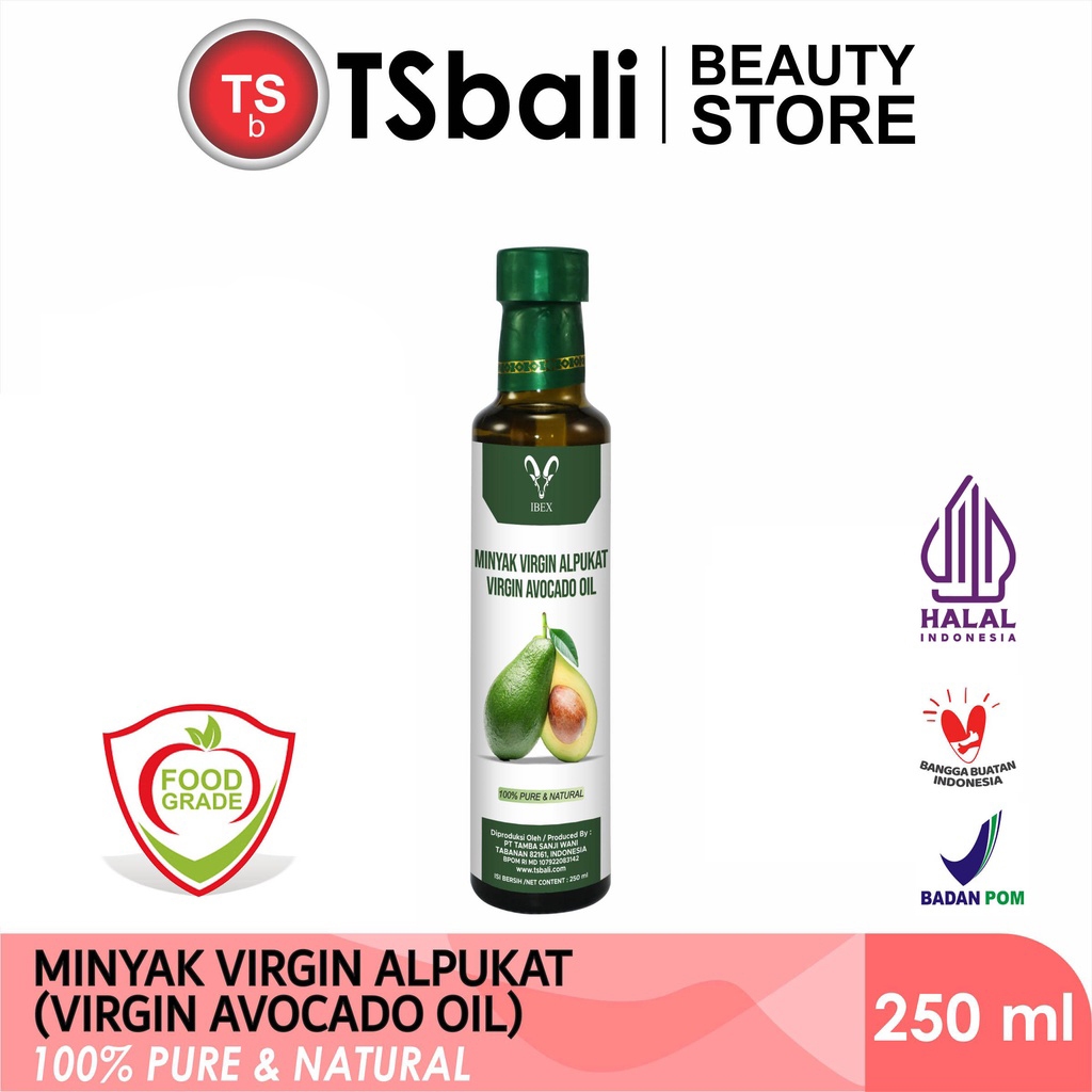 

Virgin Avocado Oil / Minyak Virgin Alpukat - Cold Pressed, Unrefined, Food Grade 100% Pure and Natural 250ml - IBEX