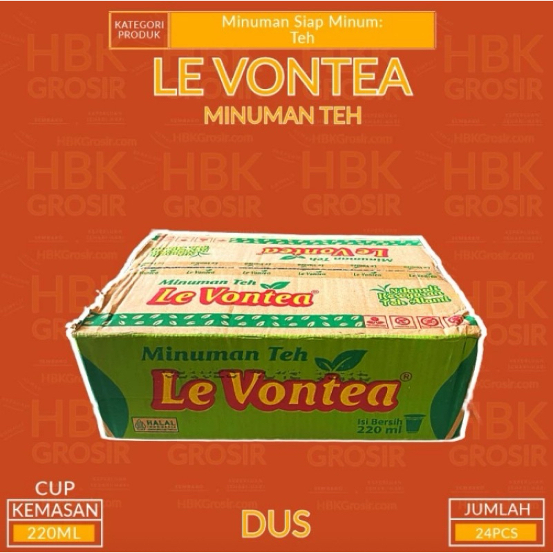 

Minuman Teh Le Vontea Cup 220ML Dus Isi 24Pcs