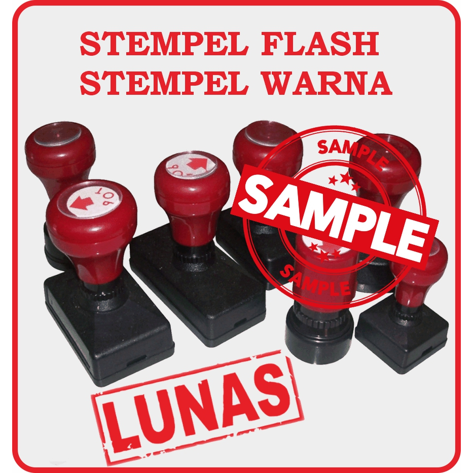 

(EXPRESS) Stempel Flash / Stempel Warna / Stempel Otomatis BULAT Untuk 1 WARNA