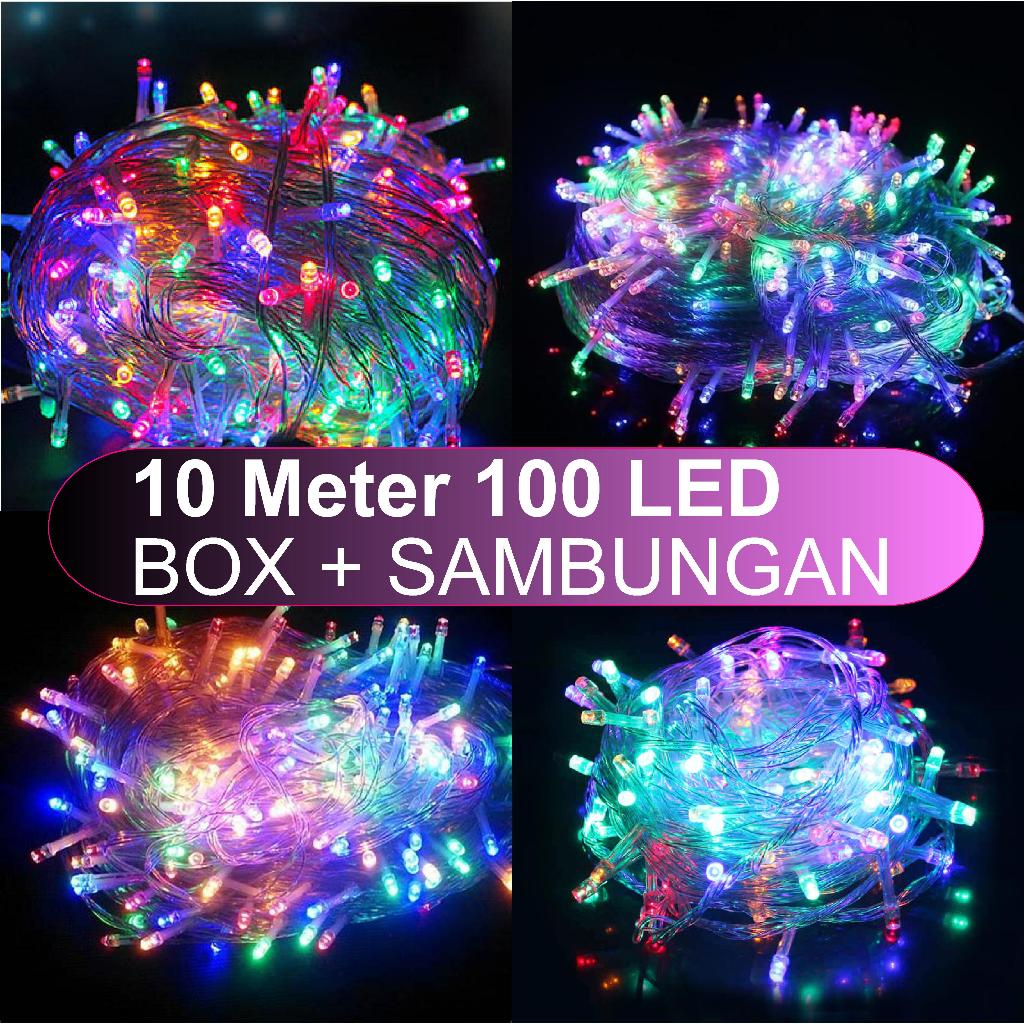 Lampu Tumblr LED Hias Natal 10 Meter / Lampu Dekorasi Twinkle Light Colorful Warna Warni