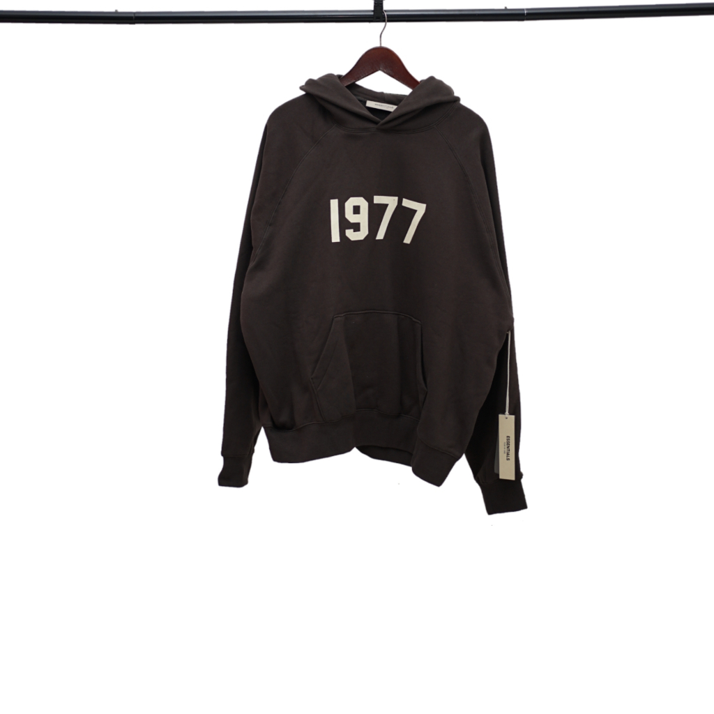ESSENTIALS Black 1977 Hoodie Authentic / Jaket Hoodie Branded Essentials Original