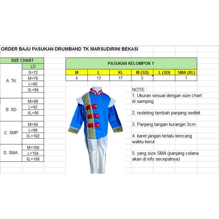 Baju Pasukan Marchingband Drumband SMA BEST SELLER