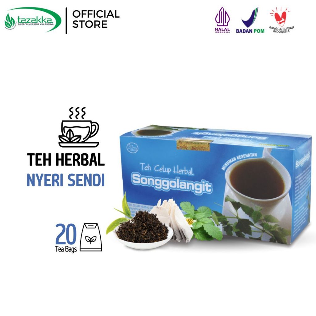 

TAZAKKA Teh Songgolangit Isi 20 Kantung Celup Tea Minuman Kesehatan Herbal Bag Daun Songgo Langit