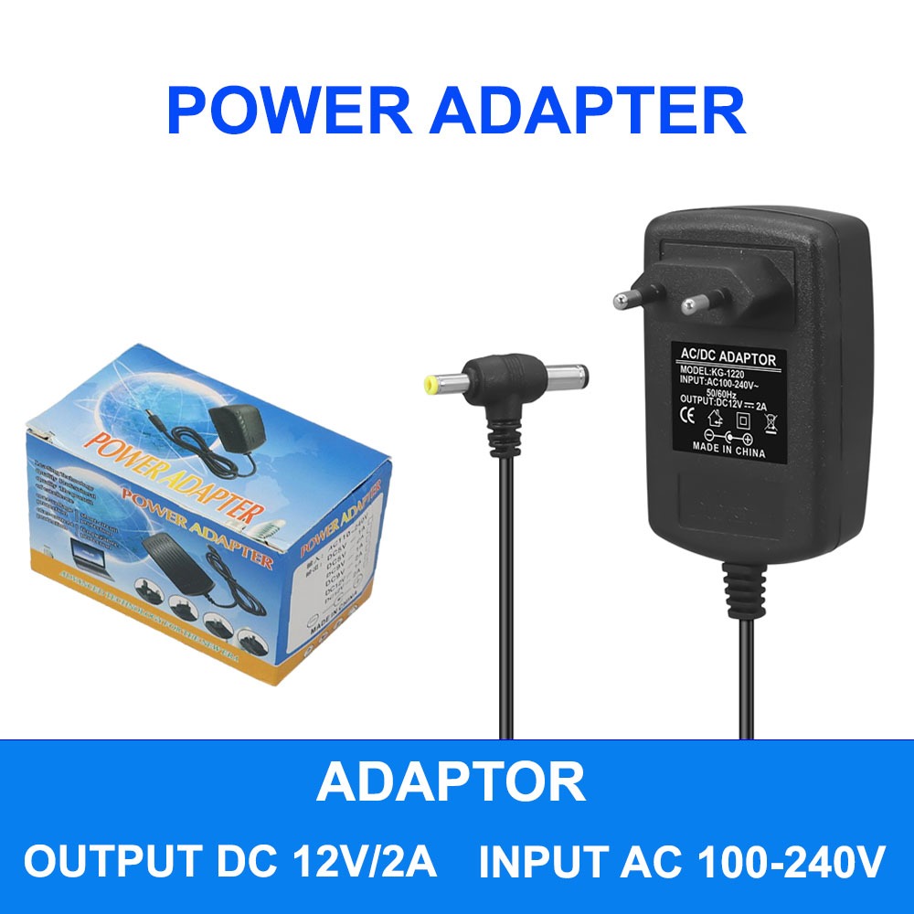 Adaptor DC 12V/2A Power Supply 12 Volt 2 Ampere