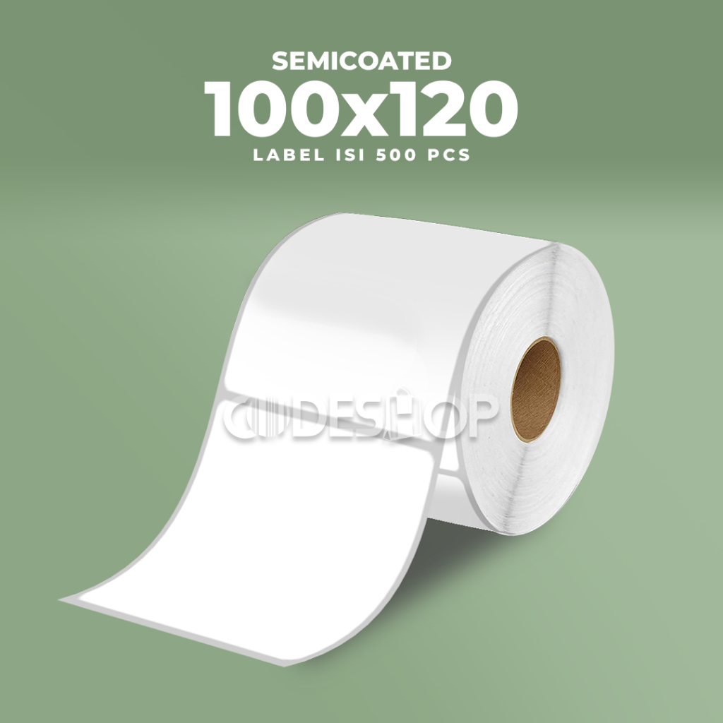 

Sticker Label Barcode Semicoated 100x120 mm || 100 X 120 mm isi 500pcs