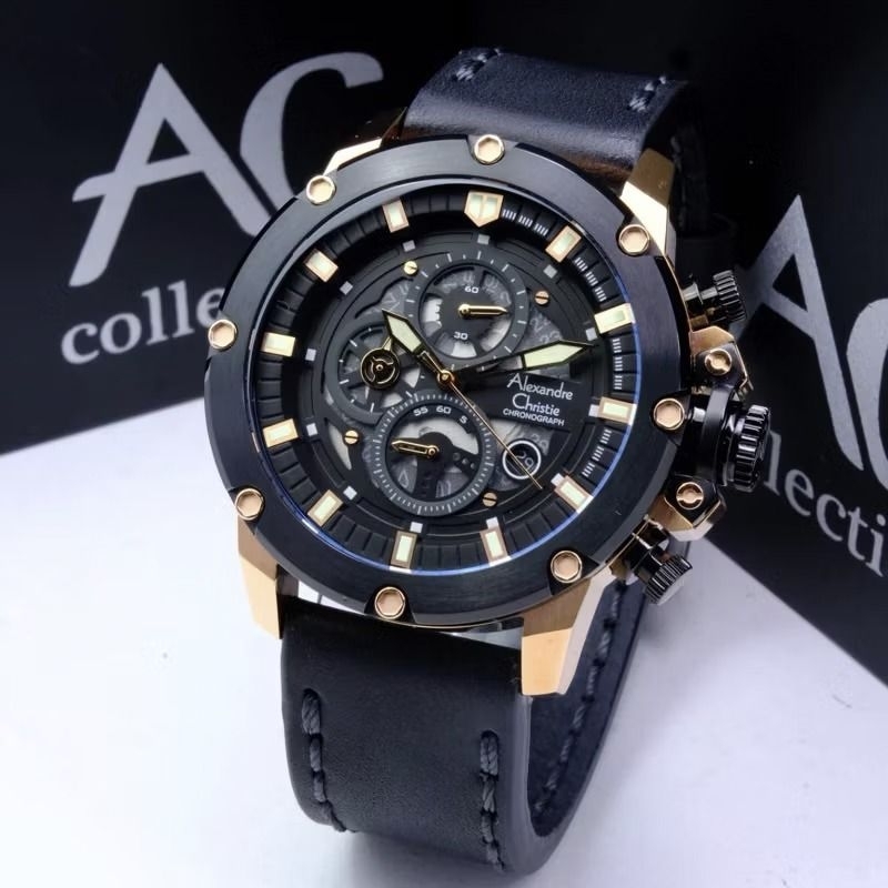 jam tangan pria alexandre christie 6564MC original