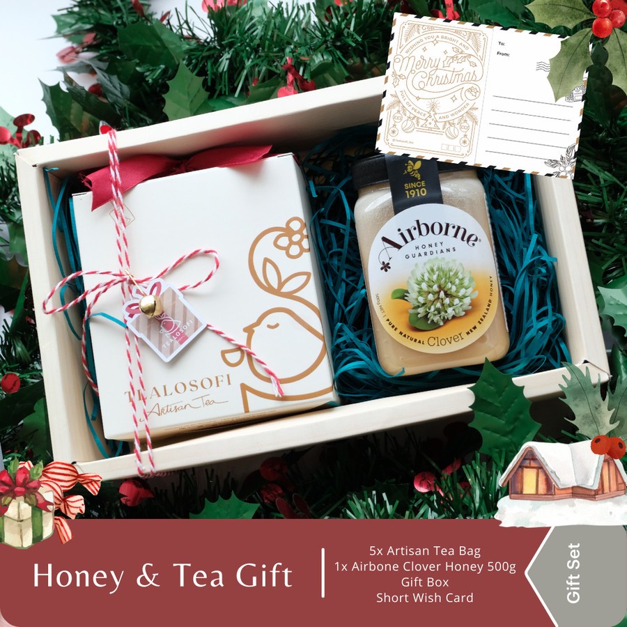 

Honey and Tea Gift - Healthy Hampers Tealosofi Artisan Tea - Airbone - Rata Honey