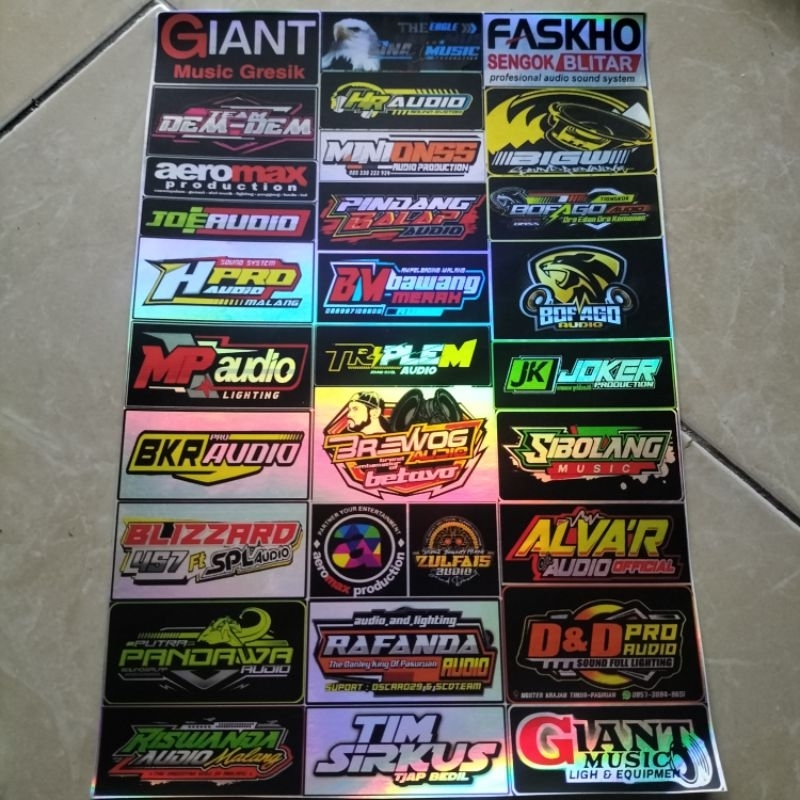 

STIKER SOUND MINIATUR | STIKER AUDIO HOLOGRAM ISI 30 pcs