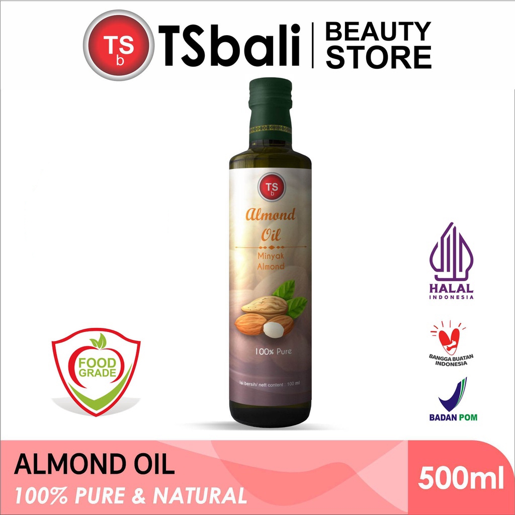 

Almond Oil - Minyak Almond Cold Pressed Unrefined FoodGrade 500ml - TSb