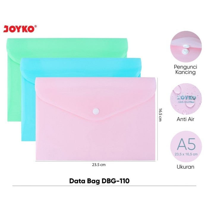 

Document Data Bag Map Kancing A5 Joyko DB-110, per 3 pcs