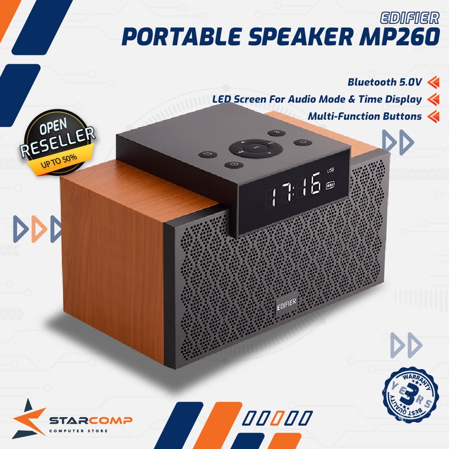 EDIFIER MP260 Multifunctional Integrated 2.1 Channel Bluetooth Speaker