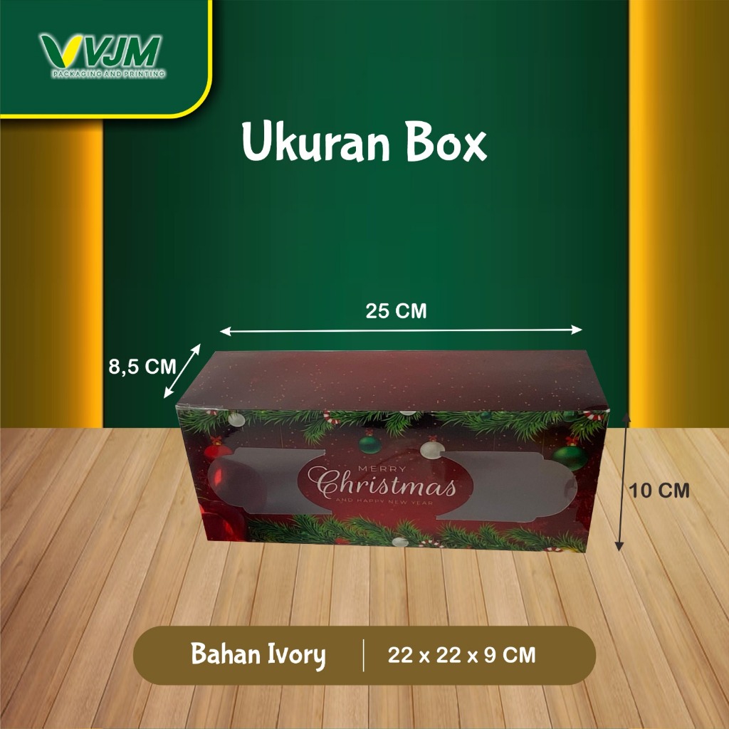 

(5 Pcs) BOX HAMPERS NATAL MERRY CHRISTMAS | BOX BROWNIES NATAL | Ukuran 25 x 10 x 8,5 cm | Ukuran 4 Toples Persegi