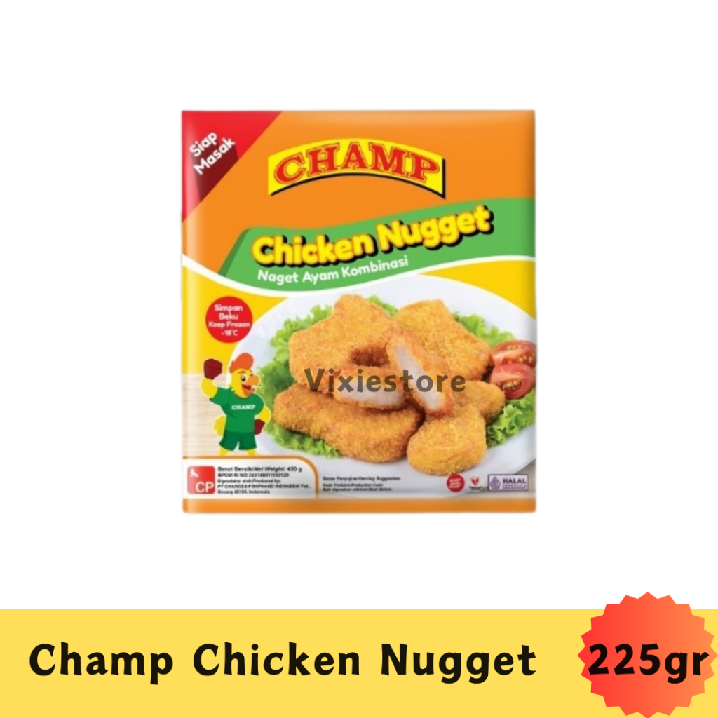 

Champ Chicken Nugget Naget Ayam 225gr KEMASAN BARU!