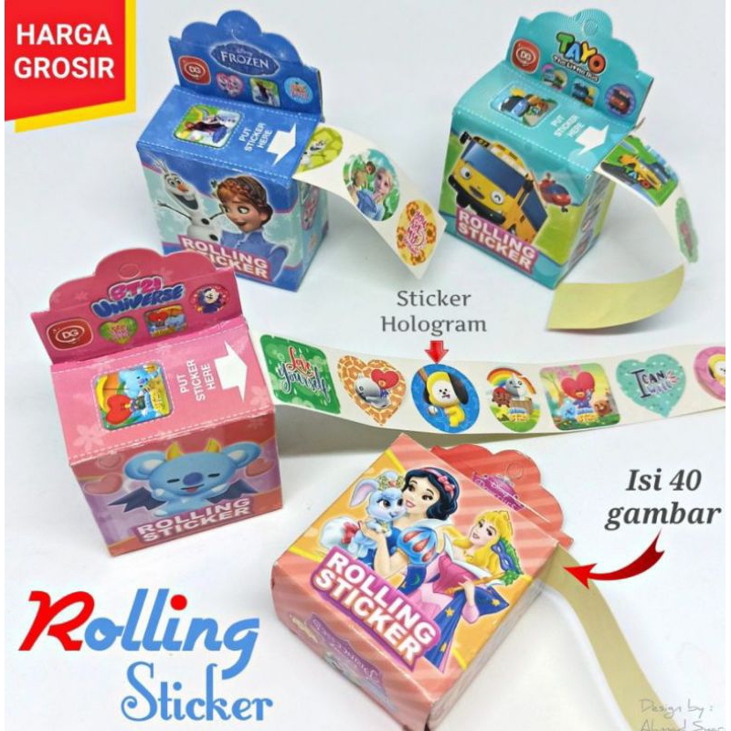 

stiker roll murah 1box