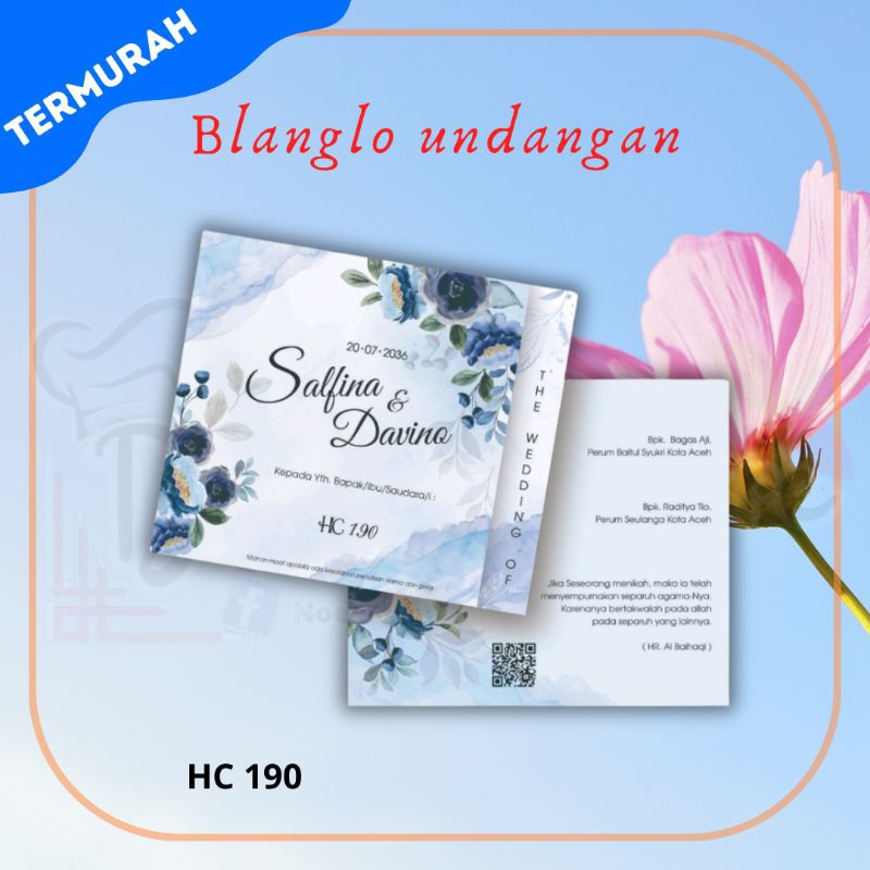 Blangko undangan HC 190 | Blangko Undangan | Undangan Murah | Kertas Undangan