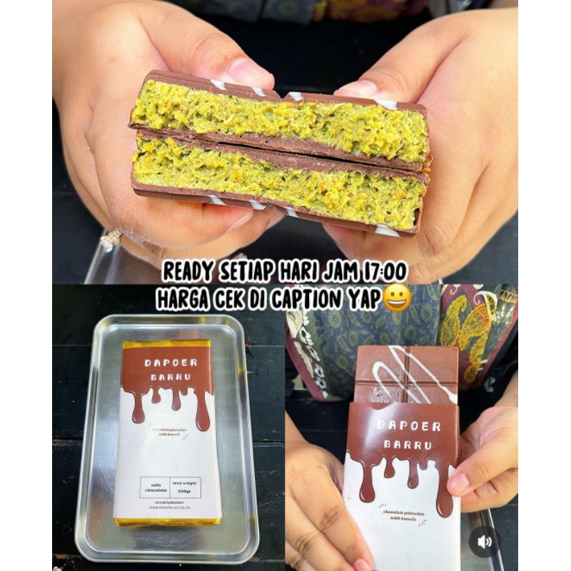 

Coklat Dubai Dapoer Barru - Coklat Pistachio with Kunafa