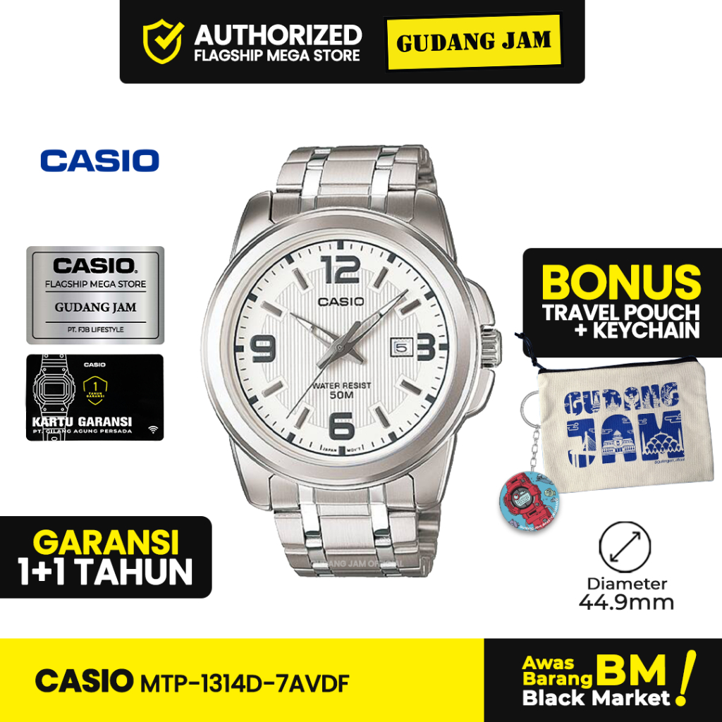 Jam Tangan Casio MTP-1314D-7AVDF MTP-1314D MTP-1314 MTP1314D MTP 1314D