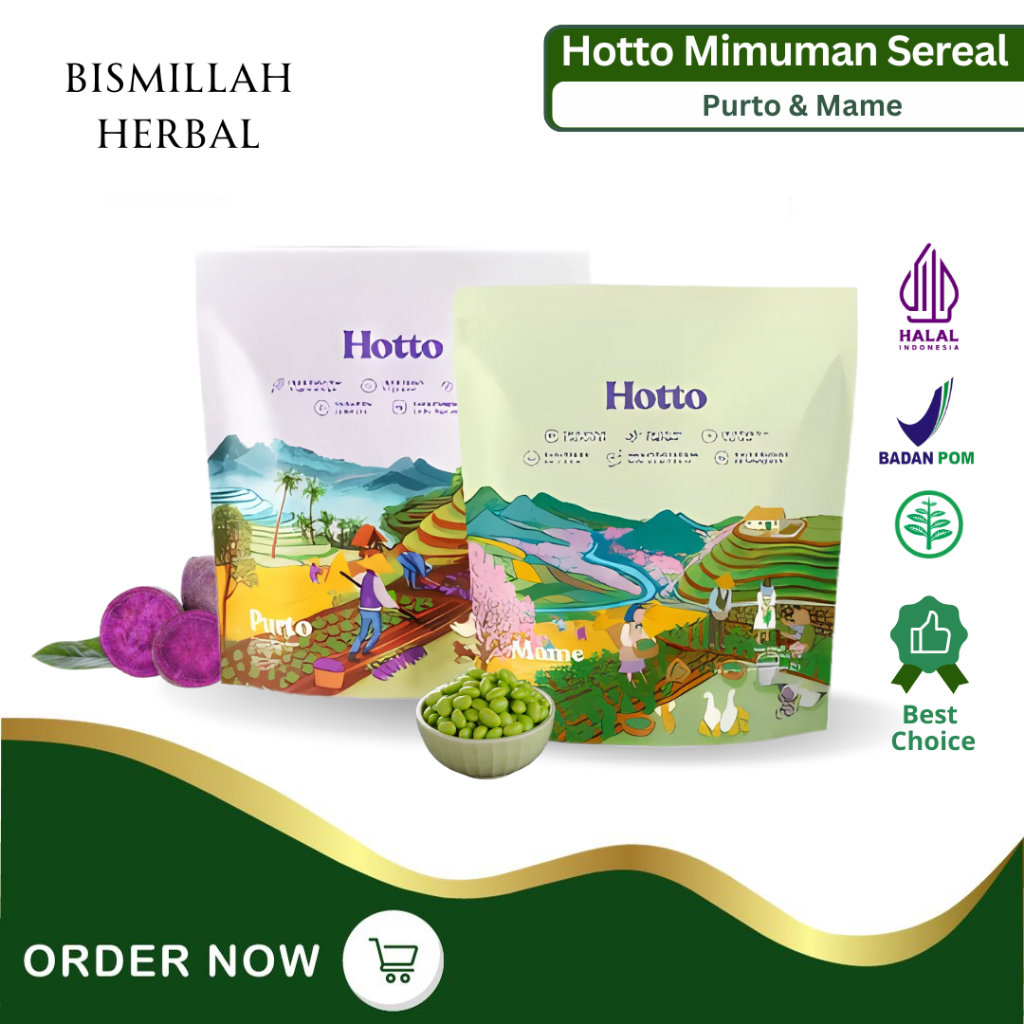 

[ORIGINAL 100%] HOTTO MULTIGRAIN ||HOTTO PURTO 16 SACHET ||HOTTO MAME 12 SACHET - ATASI MASALAH GERD