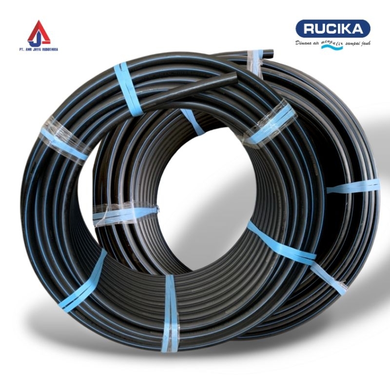 PIPA HDPE 3/4 INCH RUCIKA PN16 ECERAN ( 10 METER ) ORIGINAL 100% BARU
