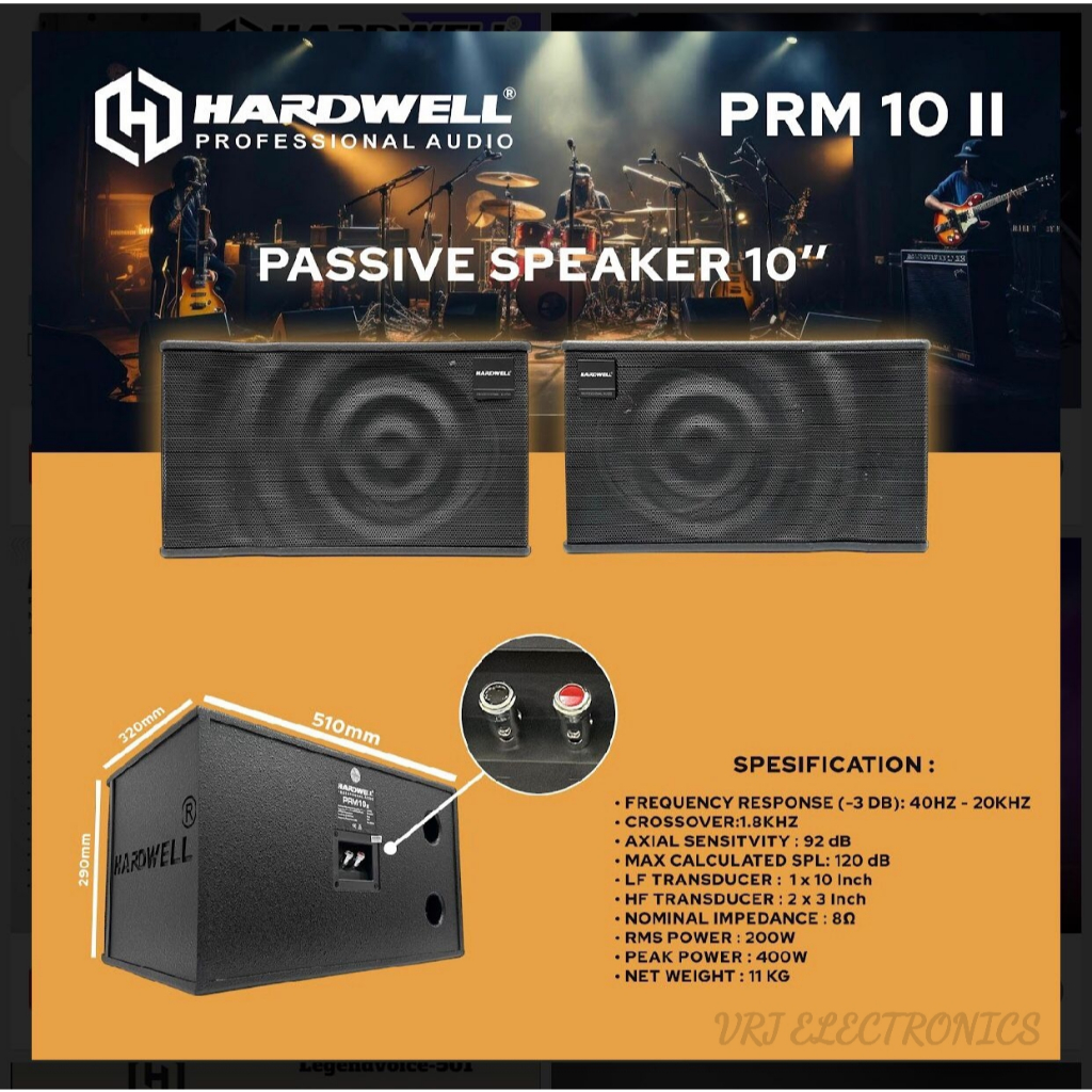 Speaker Karaoke Hardwell PRM 10 Passive