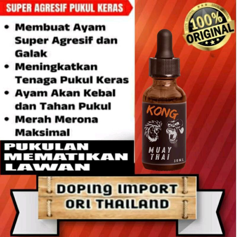 DOPING AYAM ADUAN KONG MUAYTHAI BANGKOK PHILIPIN TETES IMPORT LAGA TERBAIK ASLI ORIGINAL THAILAND AM