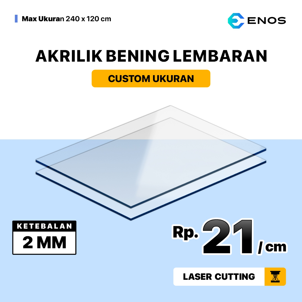 

Akrilik Bening Lembaran 2mm Custom Ukuran - Custom Acrylic Sheet