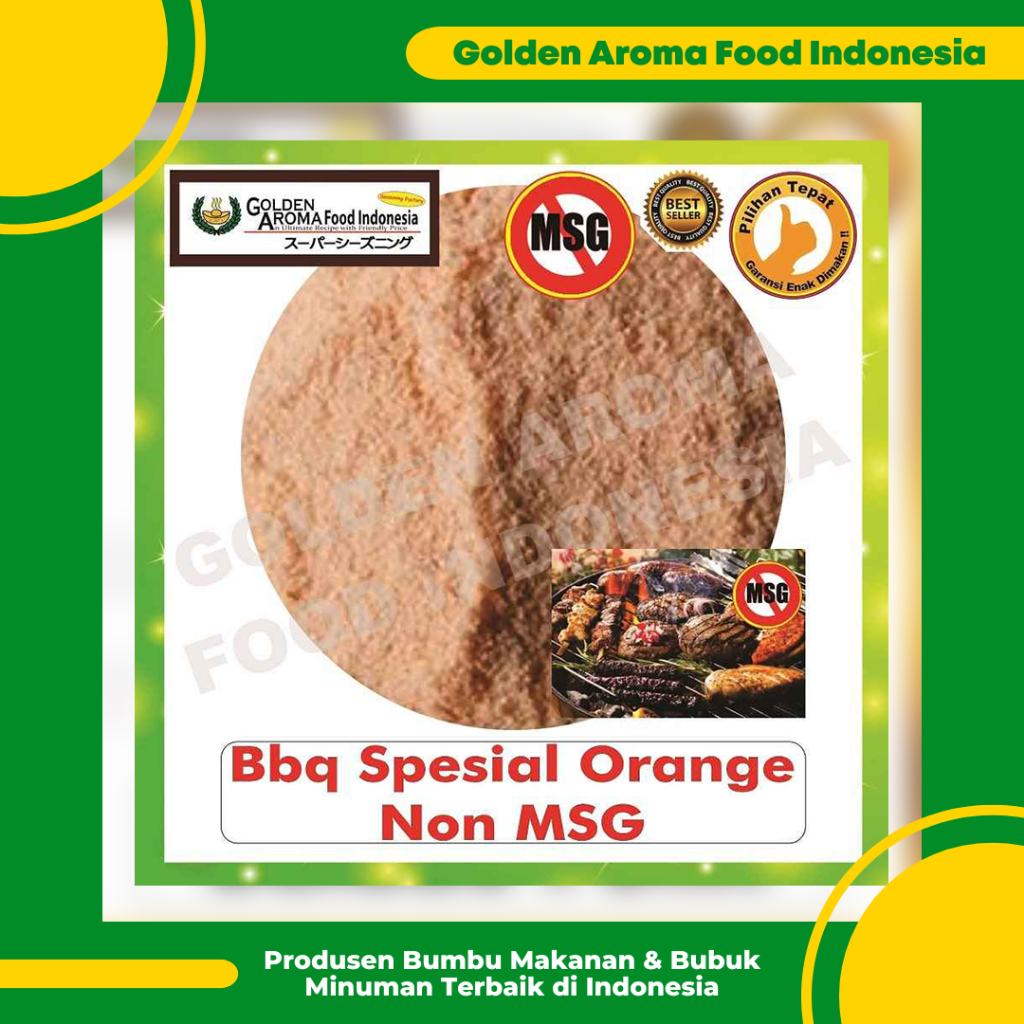 

Bumbu Tabur Rasa BBQ Spesial Orange Non MSG 1 kg, Jual Bubuk Tabur Barbekyu Spesial Non MSG Murah