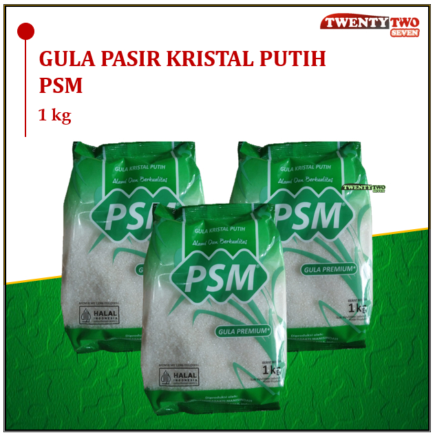 

PSM Gula Putih Pasir Kristal Premium White Sugar 1 kg