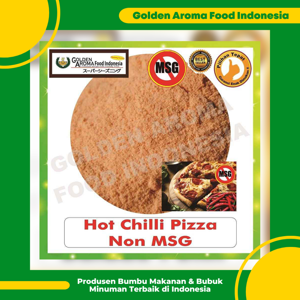 

Bumbu Tabur Rasa Pizza Pedas Non MSG 1kg, Jual Bubuk Tabur Spicy Pizza Non MSG Powder Murah Enak