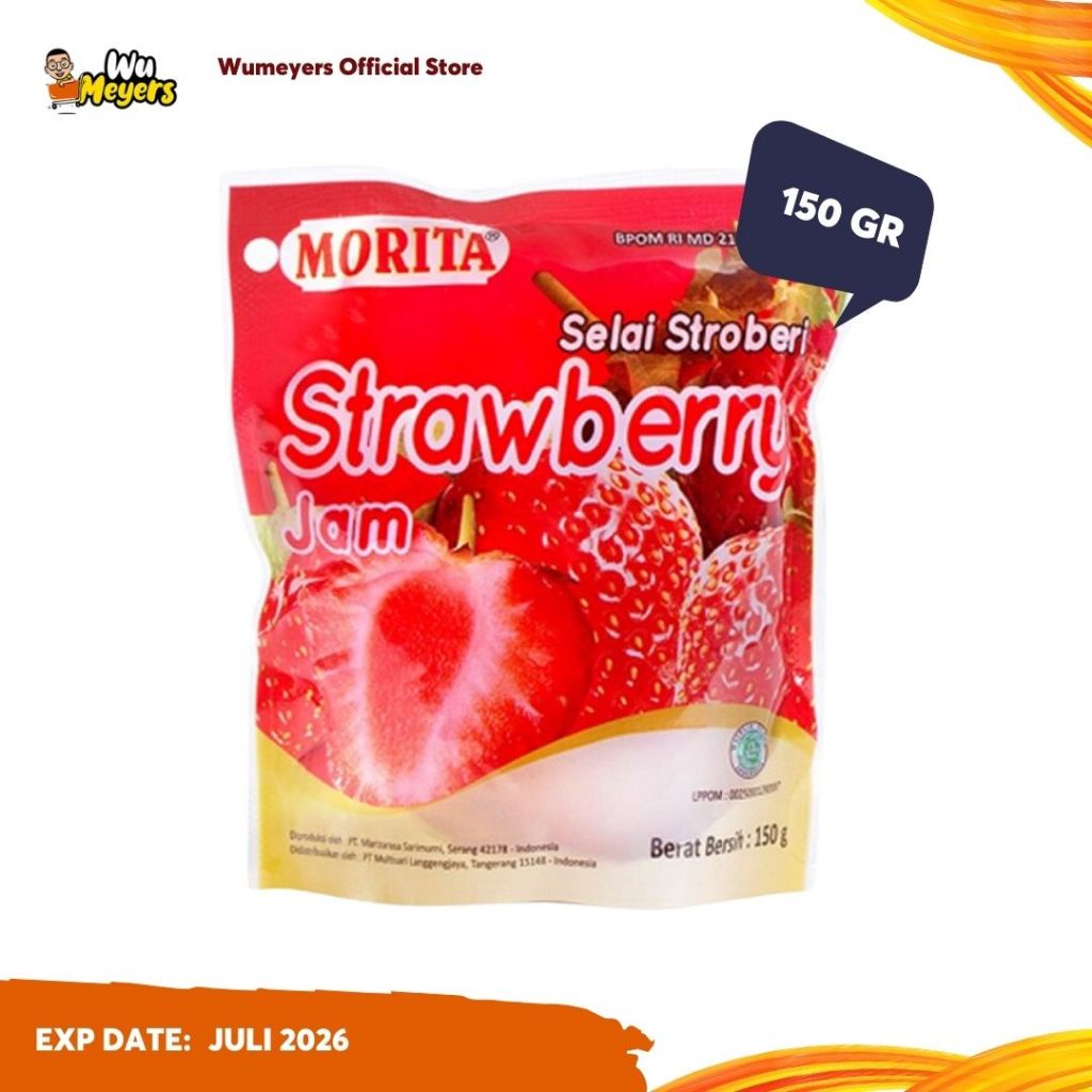 

Morita Strawberry Jam - Selai Rasa Buah Strawberry 150gr