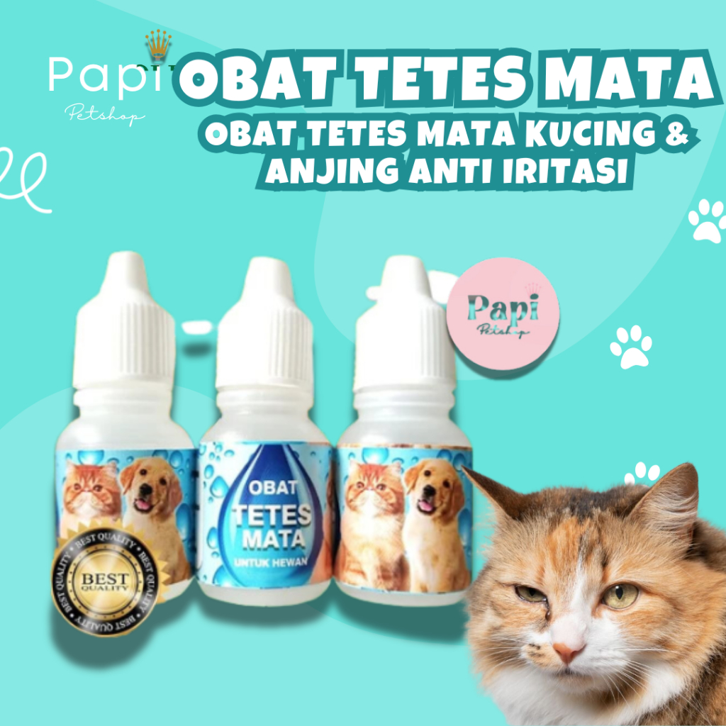 Obat Tetes Mata Kucing Anjing Kitten Kelinci Anjing Anti Iritasi Kucing Obat Belekan Obat Mata Belek