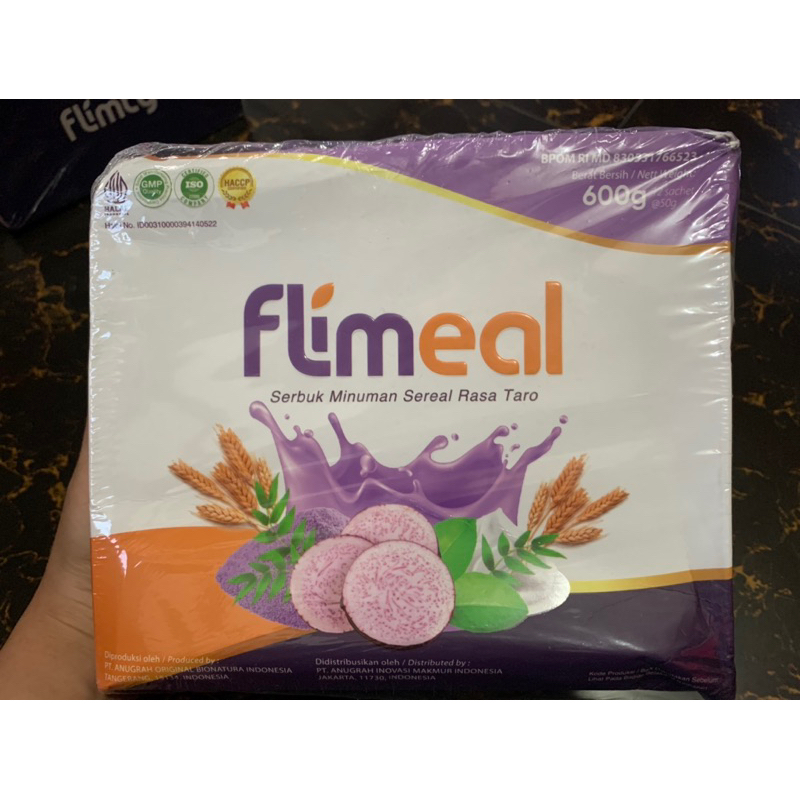 

Serbuk Minuman (exp04.26 Minus Dus Penyok) Flimeal Serbuk Minuman Sereal Rasa Taro 600gr 12 sachet