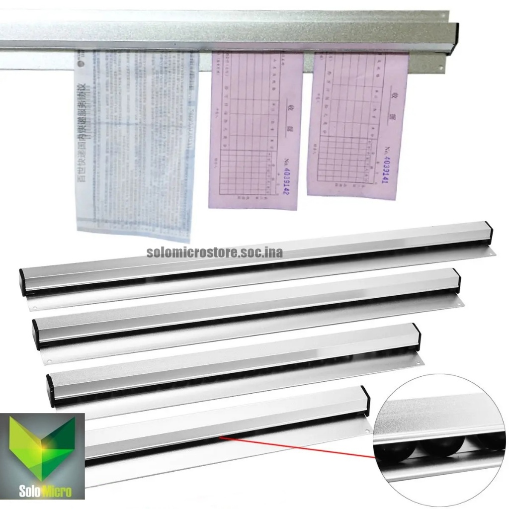 

One Two Cups Holder Gantungan Kertas Pesanan Restoran Menu Order Bill 50cm - JWA9 - Silver