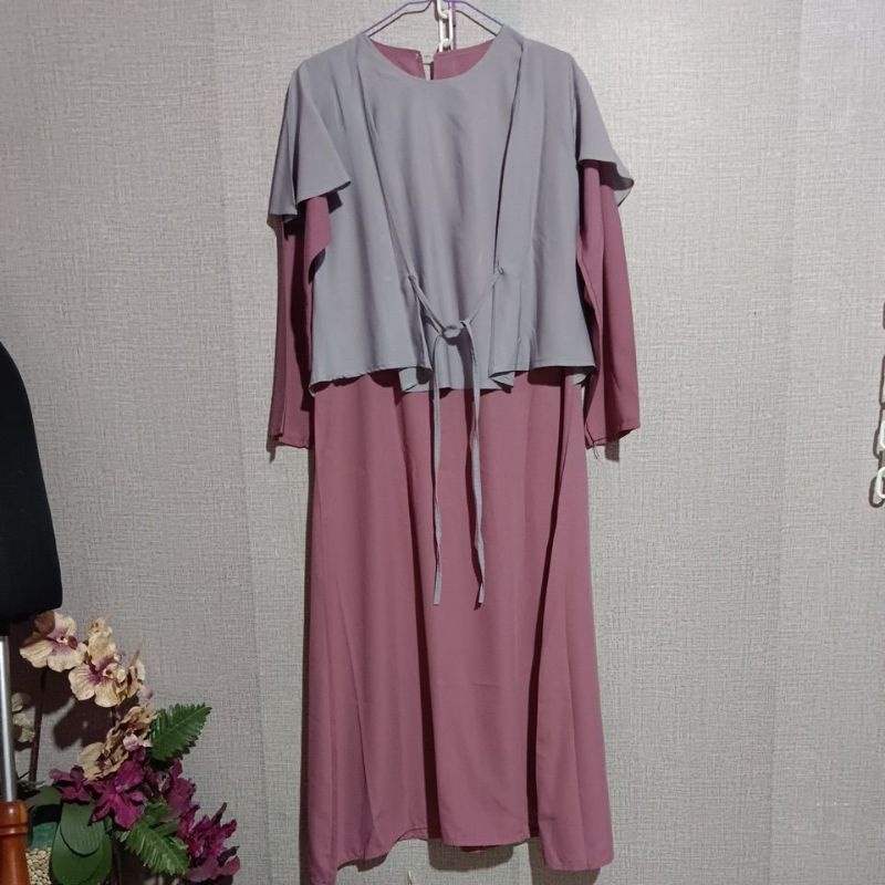 Dress gamis cantik, dress vest