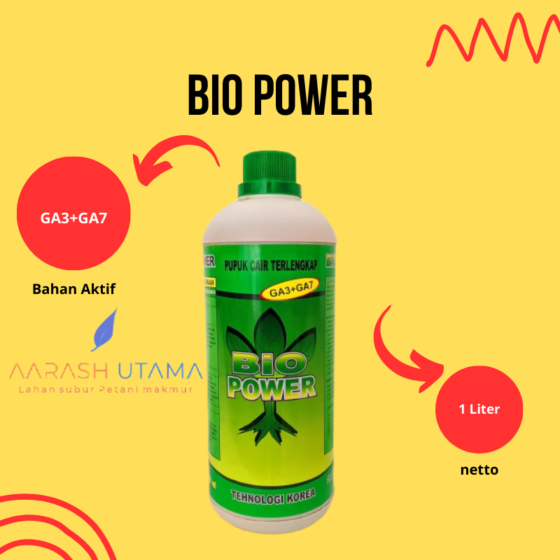 Bio Power / Bio / Pupuk cair daun lengkap / Bio Power 1L Ga3 Ga7