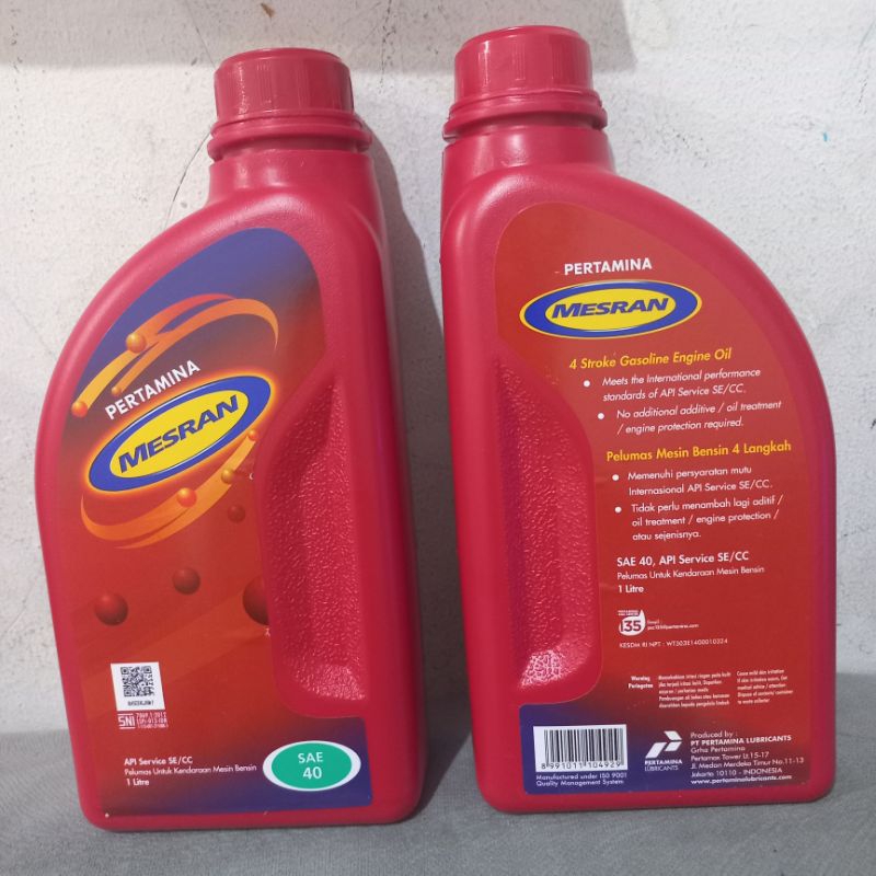 OLI MESRAN SAE 40 1 LITER OLI MESIN MOTOR BEBEK 4T